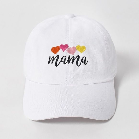 David and Young Accessories - Mama Baseball Cap. White with adjustable back.